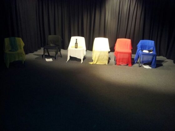 A very theatrical space prompts a different response to our work.